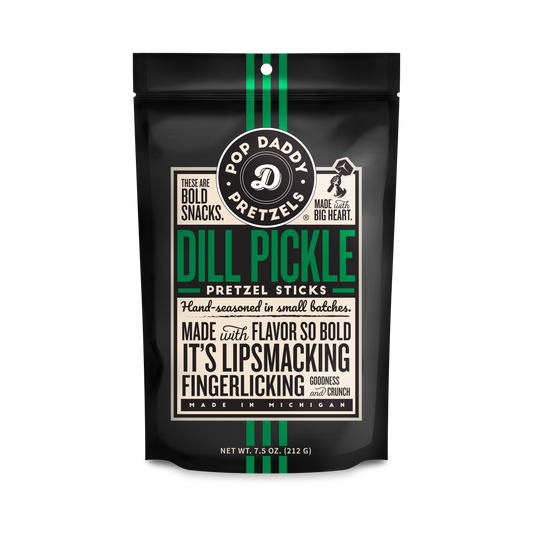 Pop Daddy – Dill Pickle Seasoned Pretzels