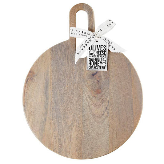 Medium Round Board With Cut Out Handle - Grey Finish