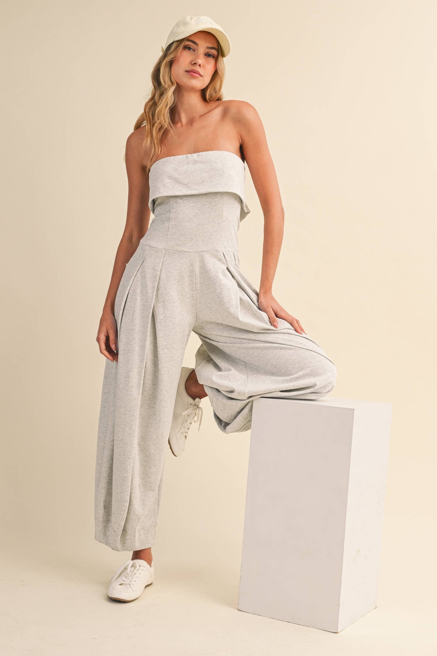 Strapless Barrel Jumpsuit