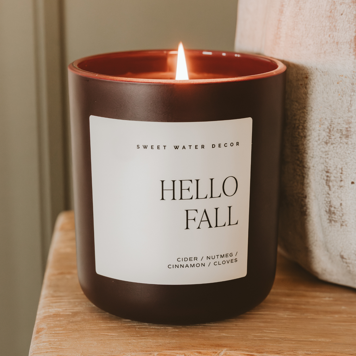 Hello Fall 15 oz Soy Candle, Matte Jar - Fall Decor