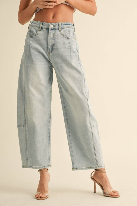 Ice Denim Barrel Jeans