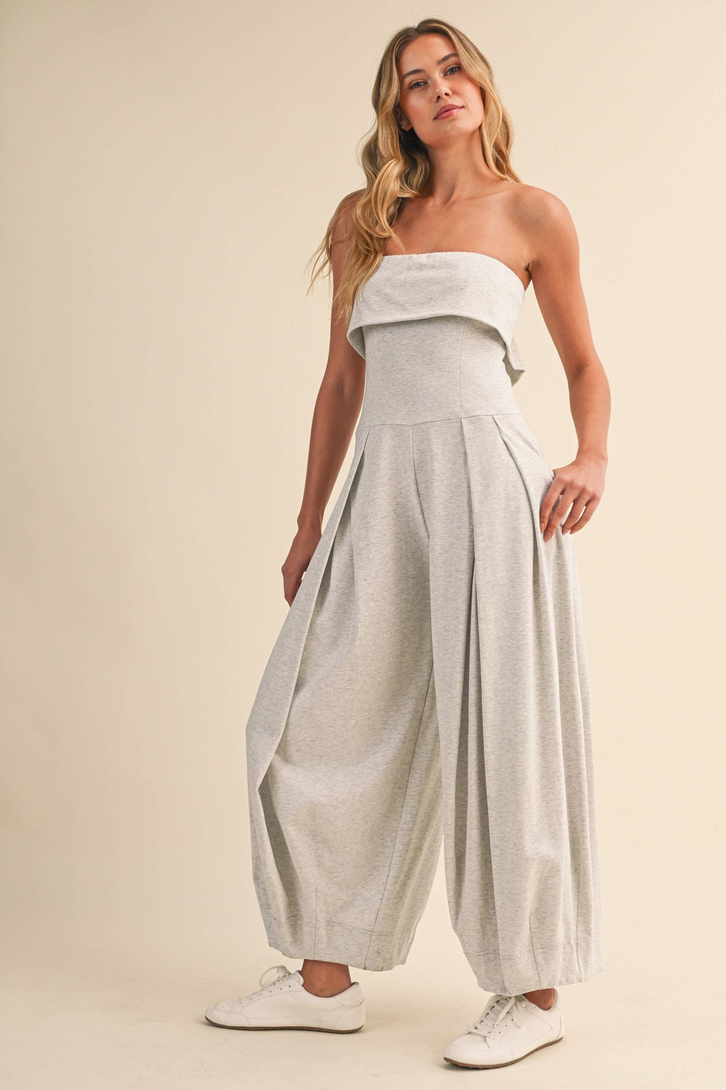 Strapless Barrel Jumpsuit