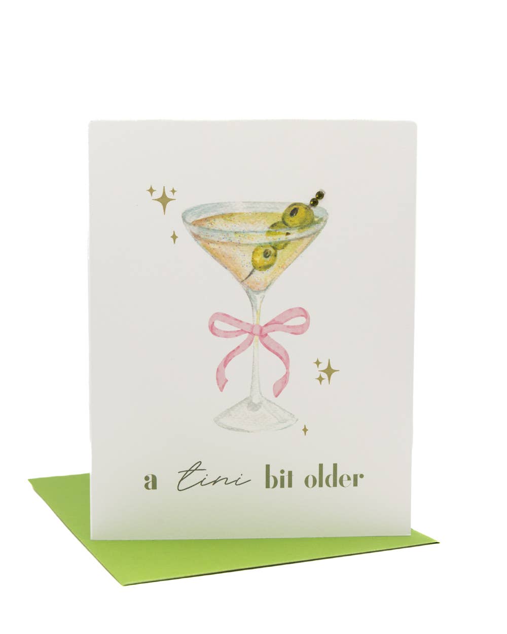 'Tini Bit Older' Olive Martini Birthday Greeting Card