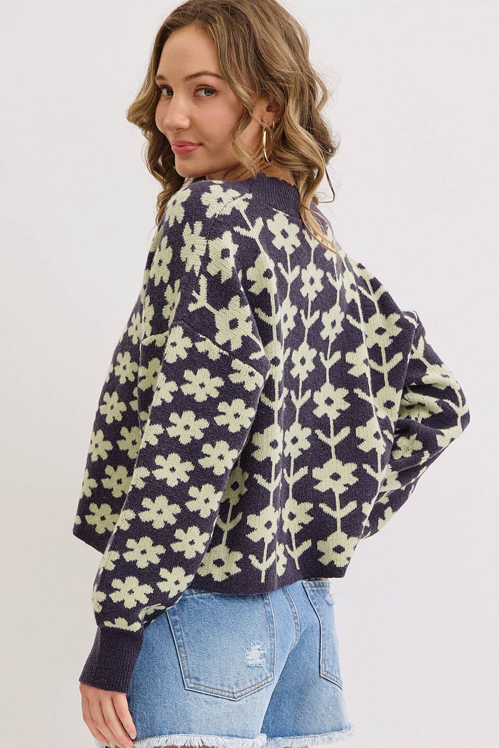 Floral Print Cardigan