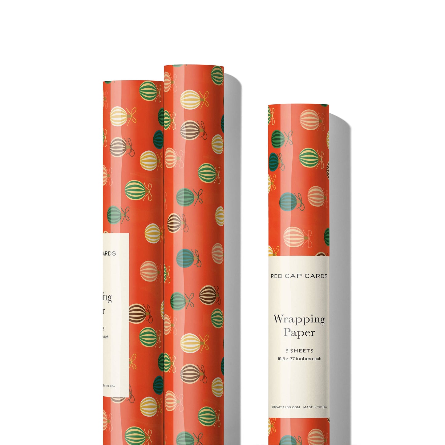Merry Ornaments holiday wrapping paper