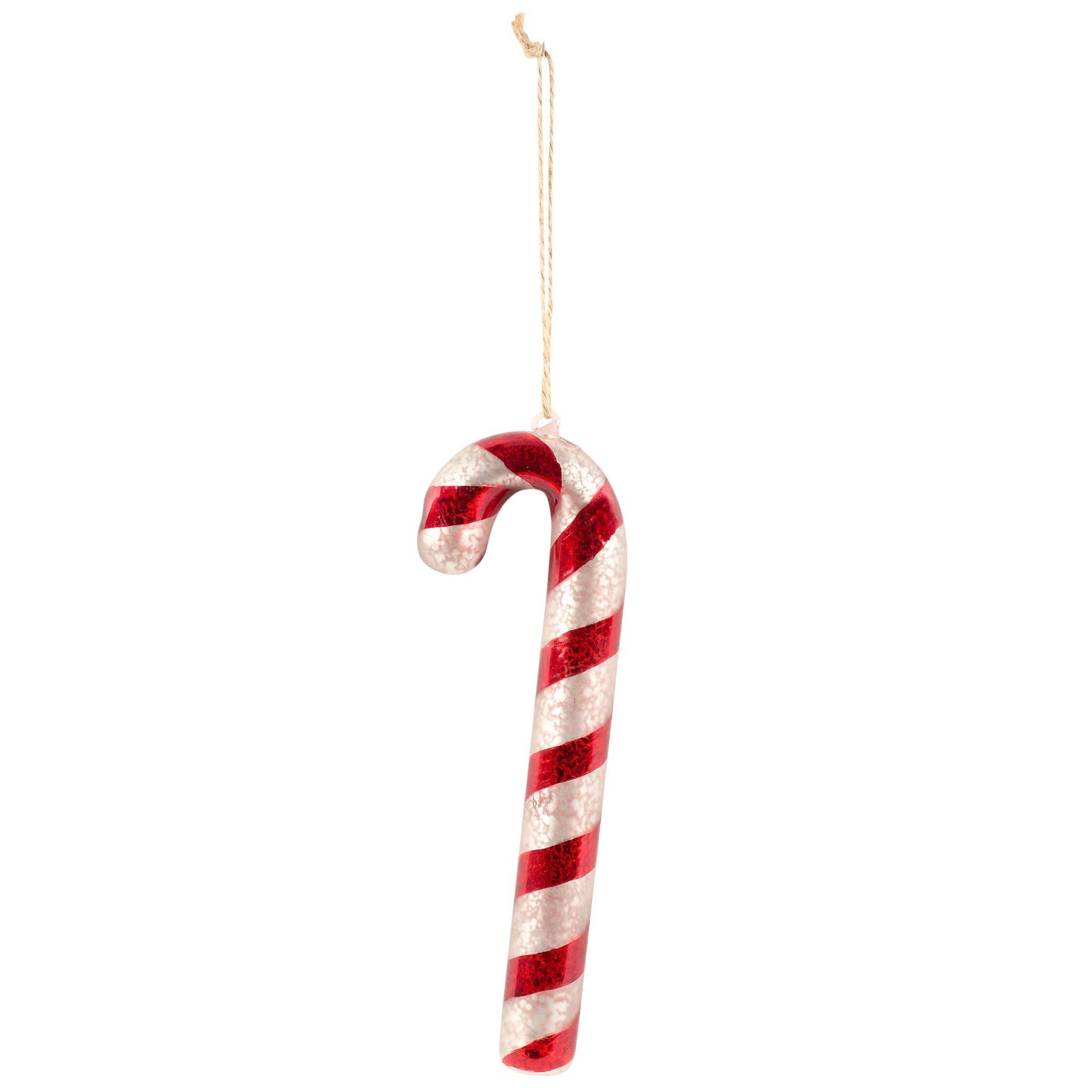 Candy Cane Glass Ornament