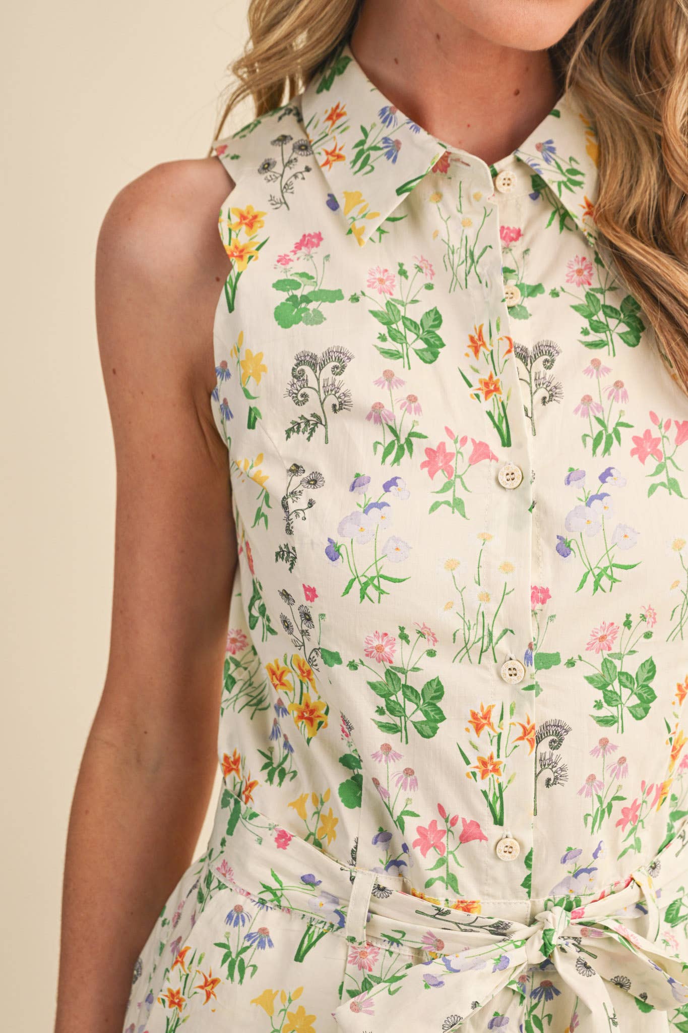 Floral Print Scalloped Romper