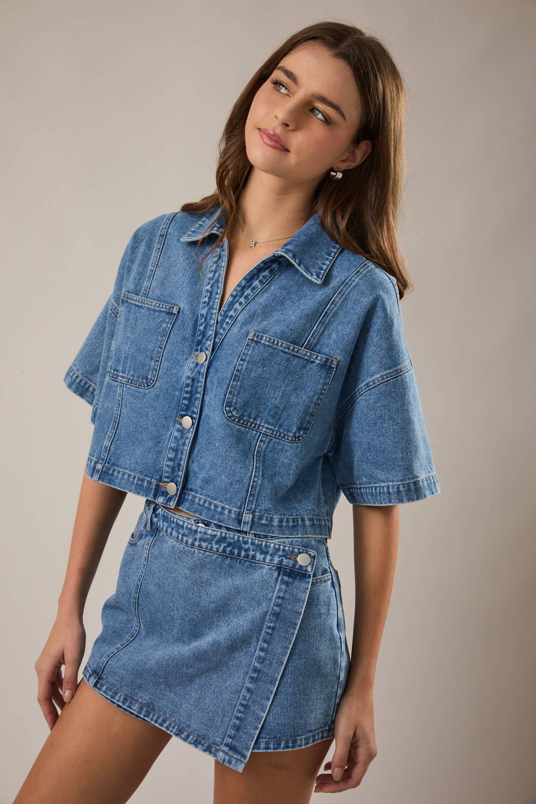 Denim Crop Top