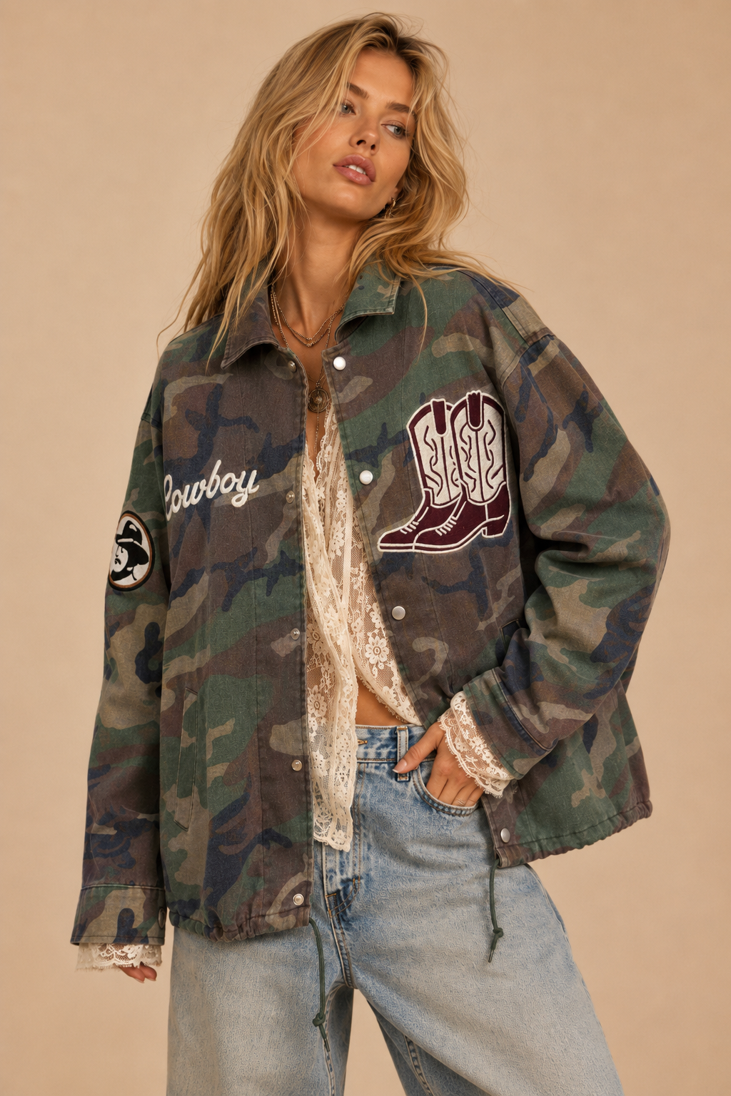 The "Cowboy Spirit" Camo Utility Jacket