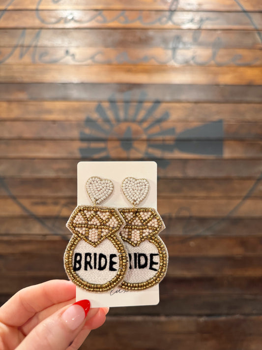 Beaded Wedding Earrings