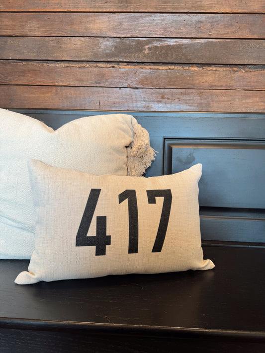 417 Area Code Pillow