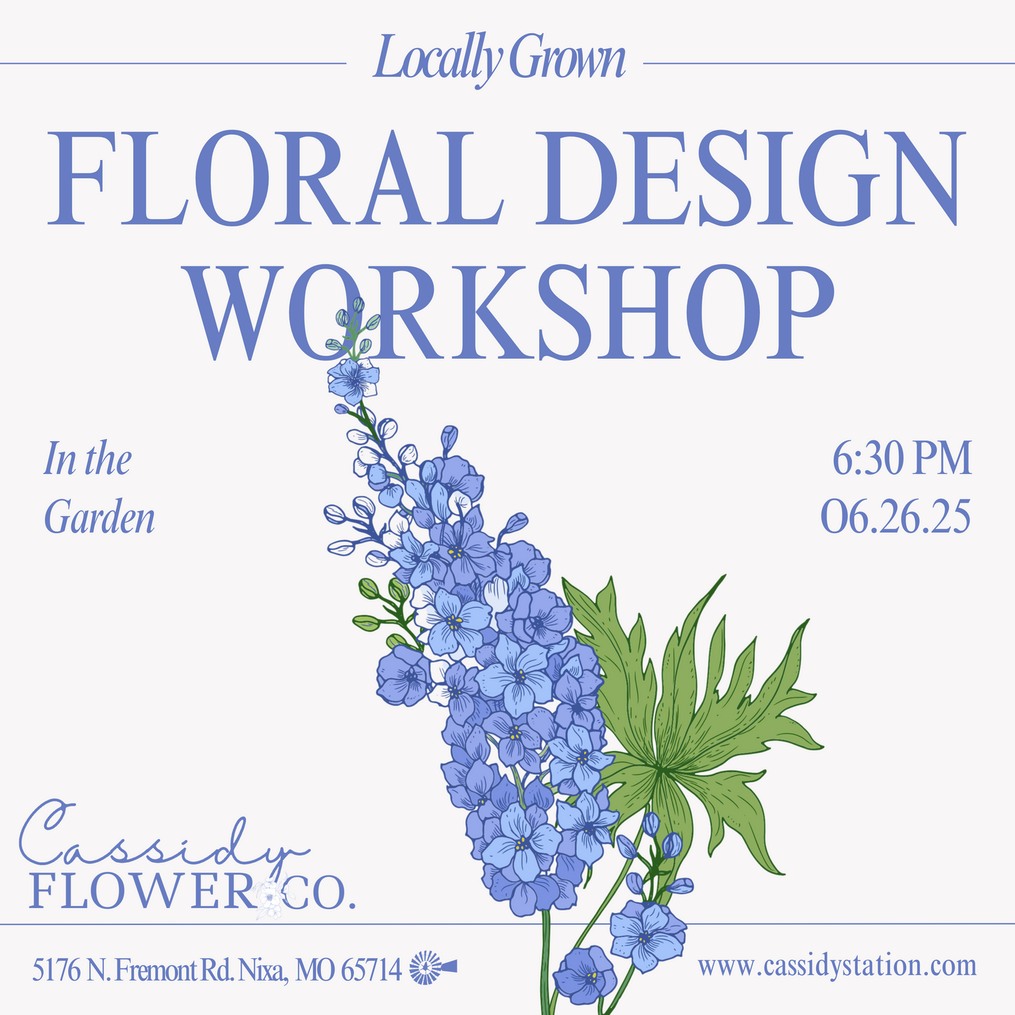 June 26th | Locally Grown Floral Design Workshop