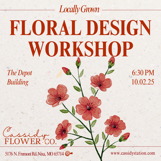 October 2nd | Locally Grown Floral Design Workshop