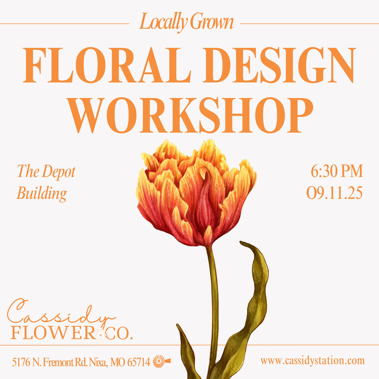 September 11th | Locally Grown Floral Design Workshop
