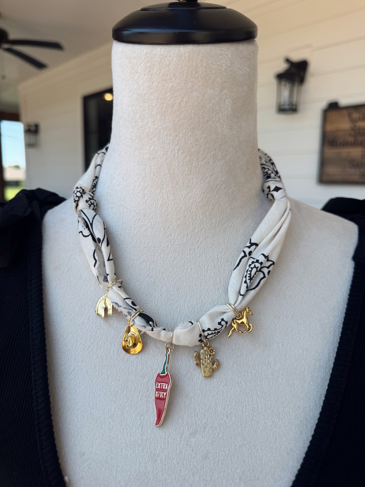 Bandana Charm Necklace
