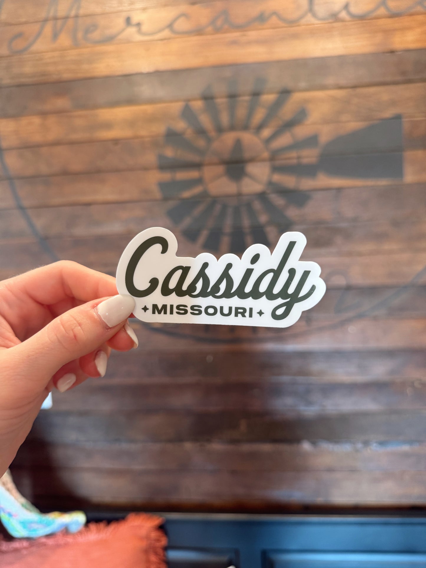 Script Cassidy Sticker