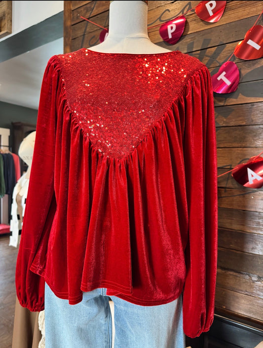 Holiday Velvet Top
