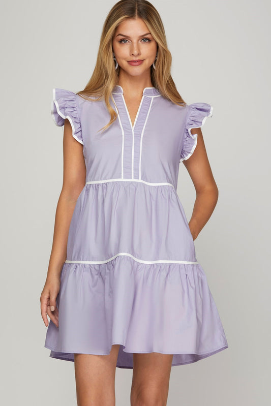 Lilac Tiered Dress