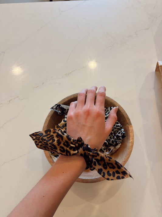 Animal Print Scarf Scrunchie