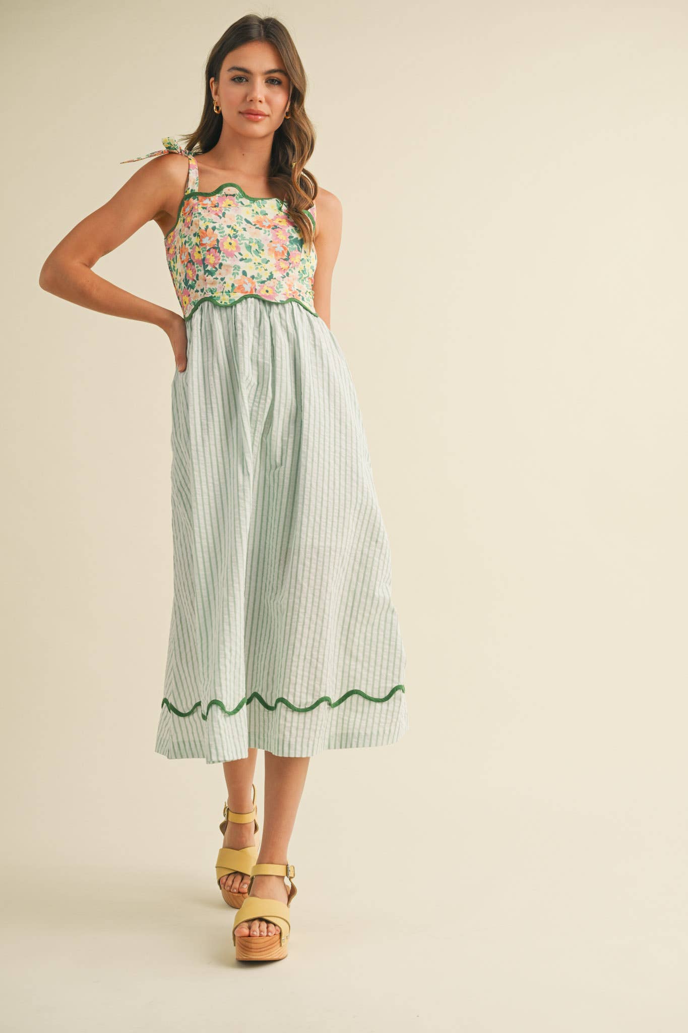 Mixed Print Maxi