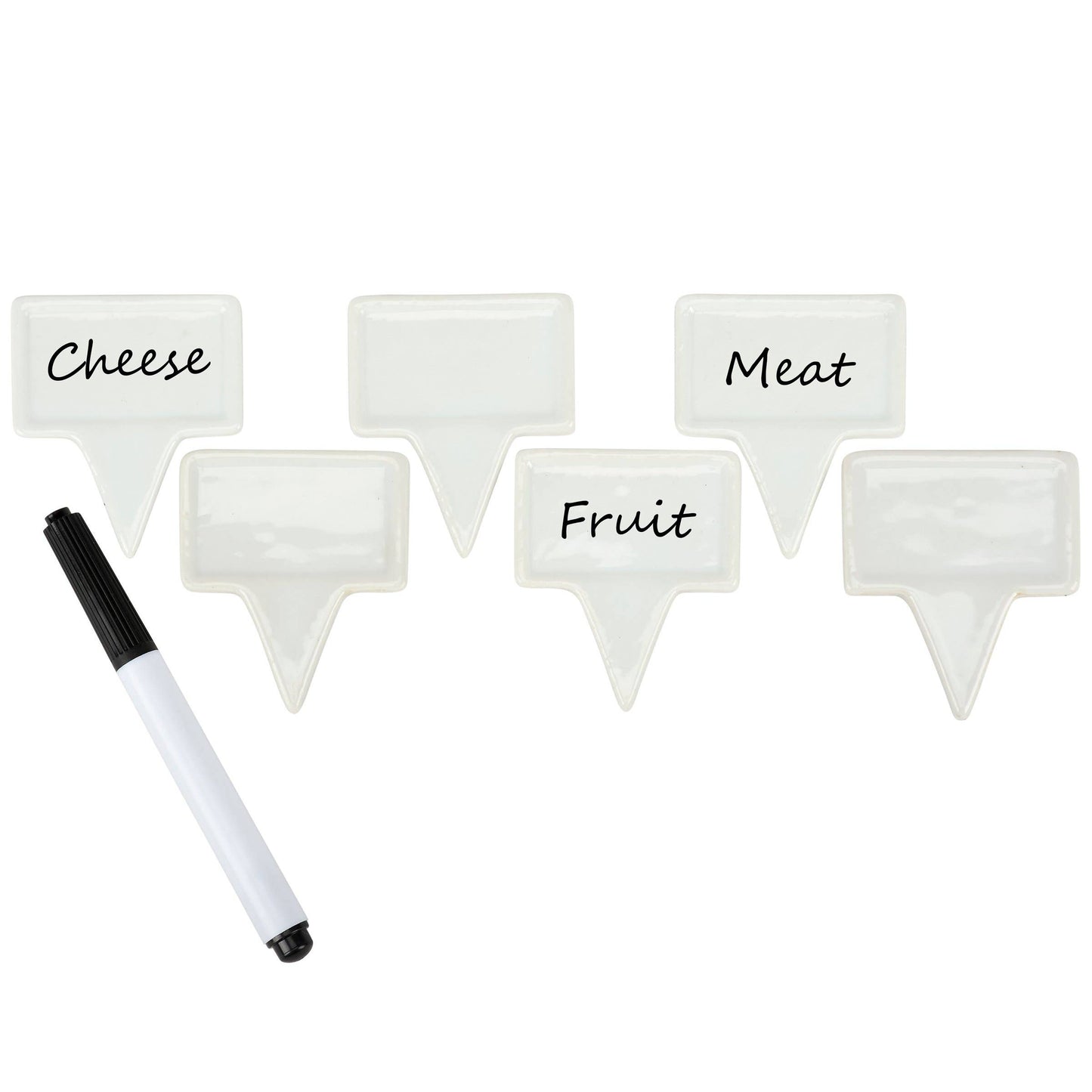White Ceramic Party Pick Set