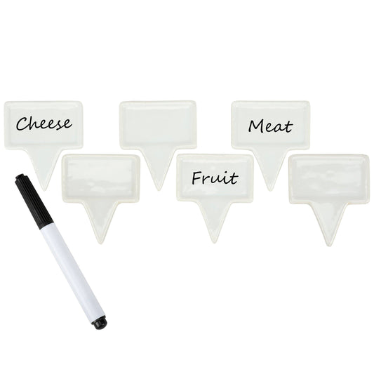 White Ceramic Party Pick Set