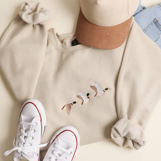 Flying Mallard Embroidered Heavyweight Fleece Sweatshirt