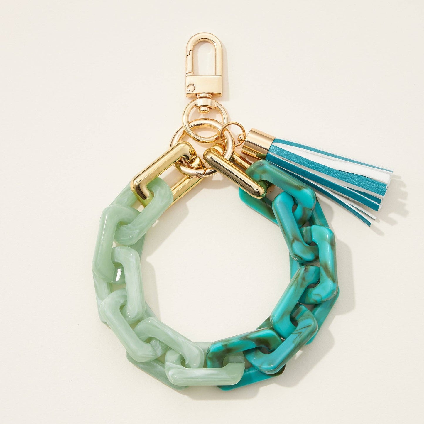 Two Tone Mixed Resin Chain | Keychain with Tassel