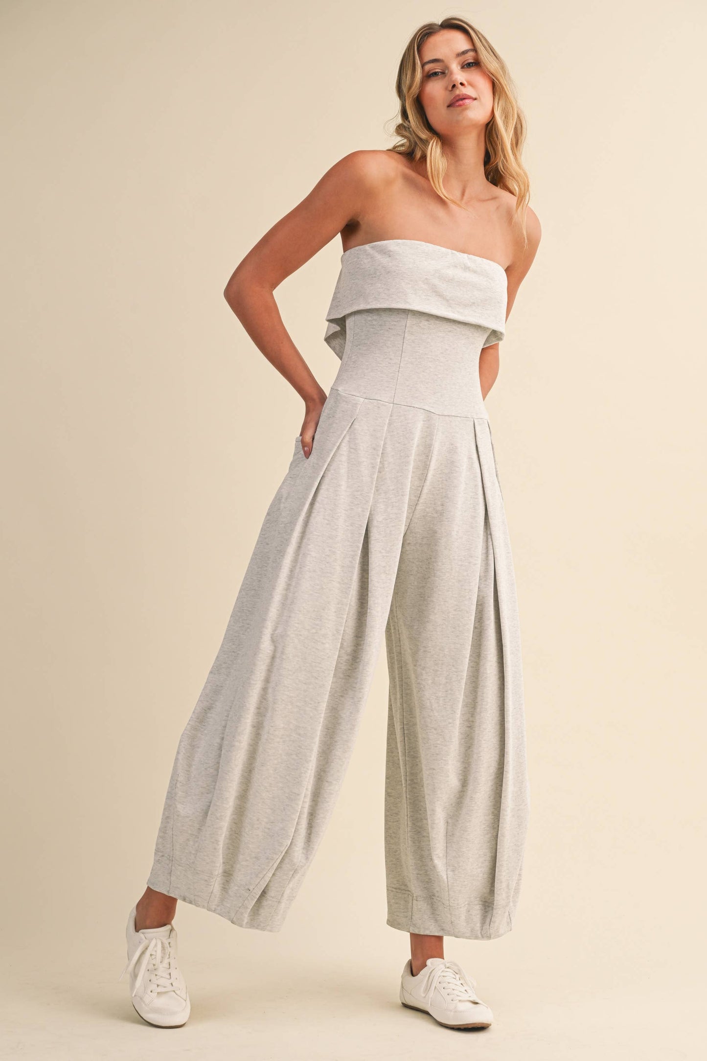 Strapless Barrel Jumpsuit