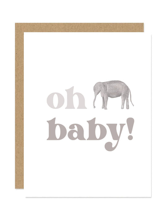 Oh Baby Elephant Card