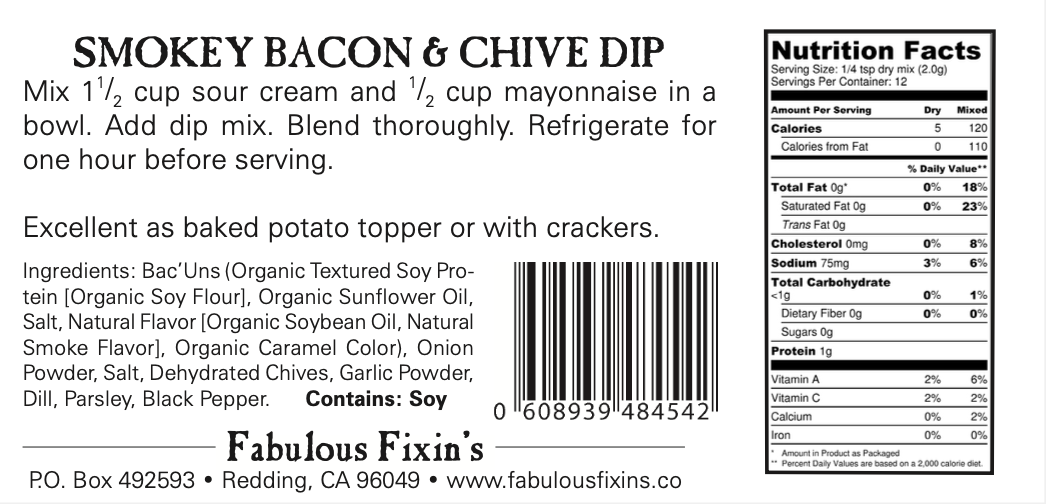 Smokey Bacon and Chive Dip