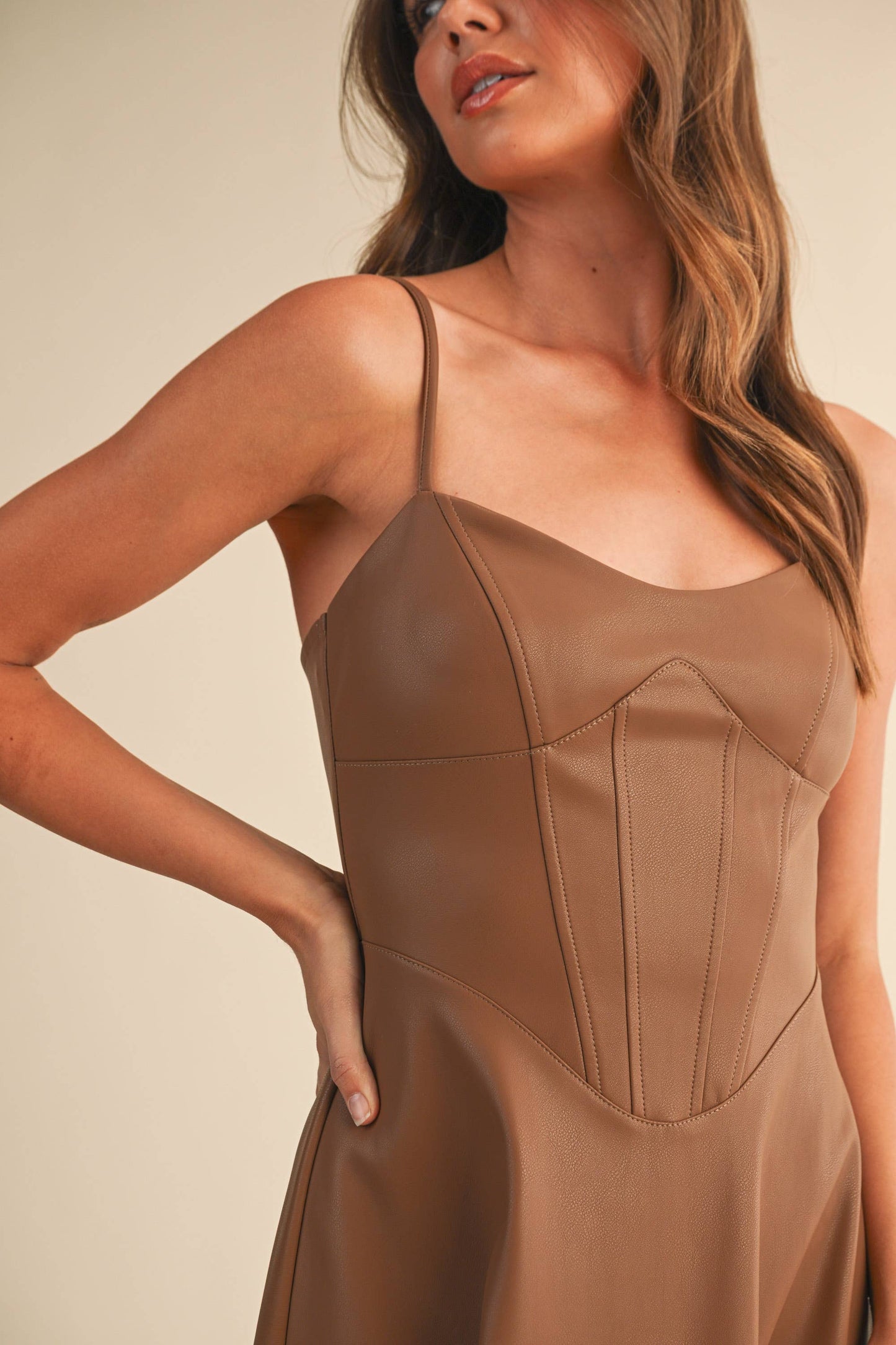 Leather Midi Dress