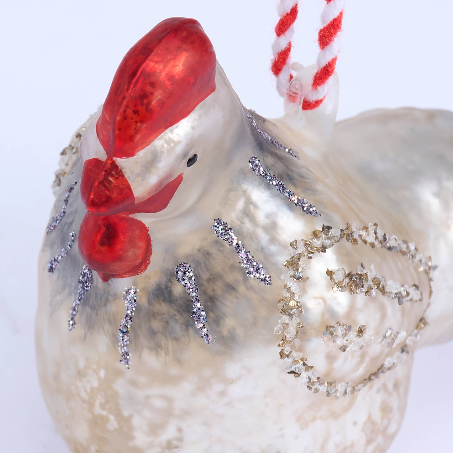 Rooster Glass Ornament