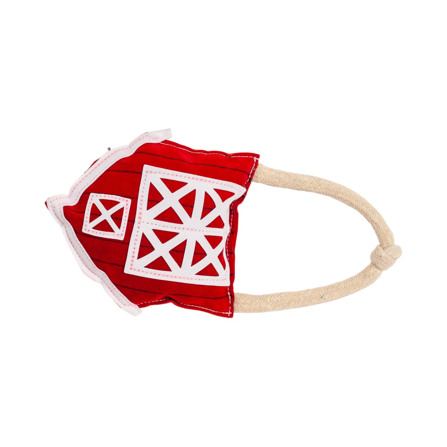 Eco-Friendly Red Barn Faux Leather Dog Chew Toy