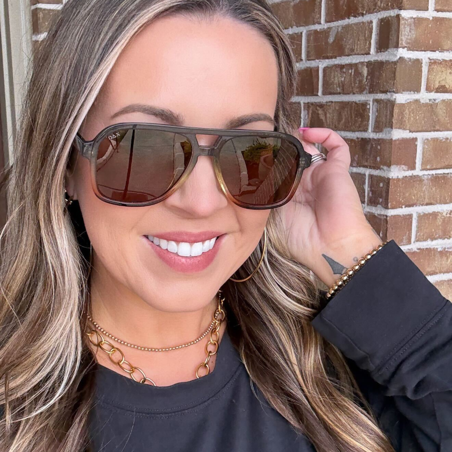 Dax - Cruz - Unisex Aviator Sunglasses – Polarized Hair-Friendly