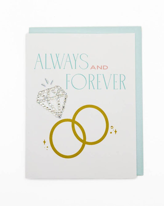 'Always and Forever' Wedding Ring Greeting Card