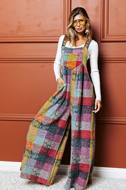 Brushed Checker Overalls