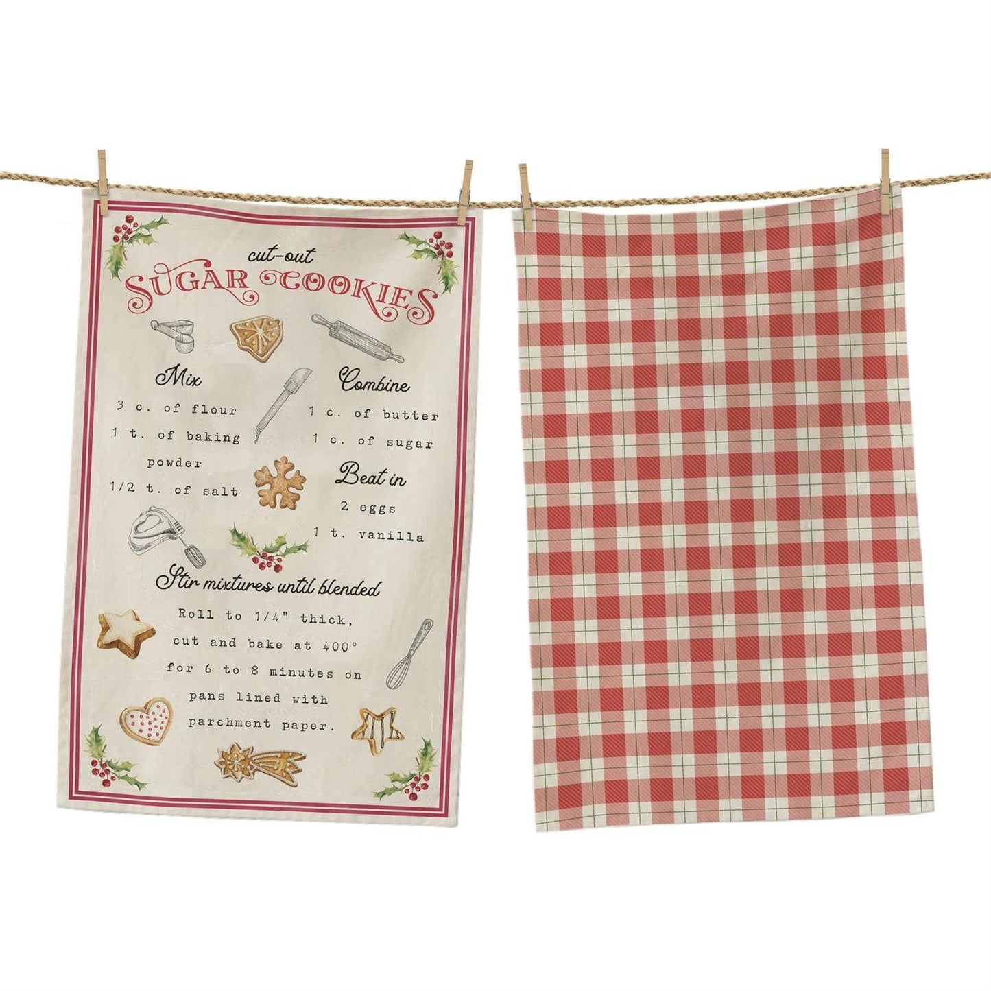 Sugar Cookie Recipe Tea Towels