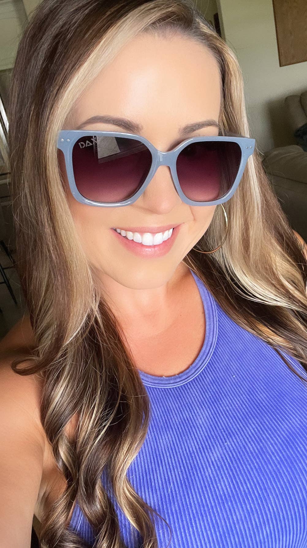 DAX - Linny - Women's Oversized Horn Frame Sunglasses