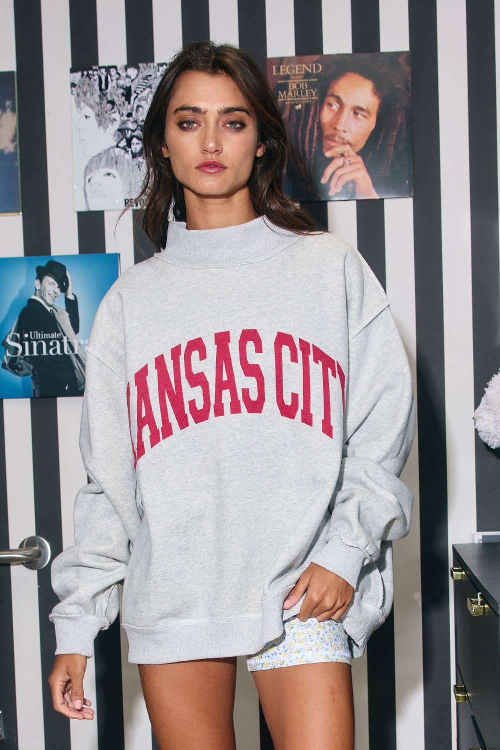 'KANSAS CITY&KC' Reversible Sweatshirt