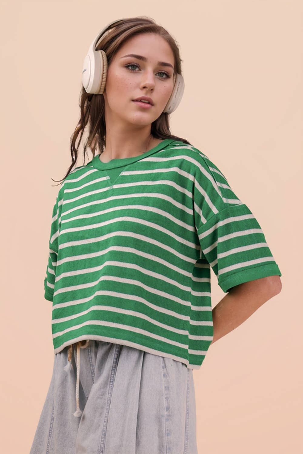 Oversized Stripe Knit Top