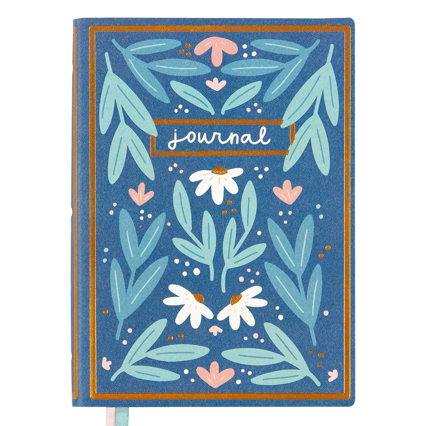 Blue Floral 5x7 Lined Softcover Book Journal