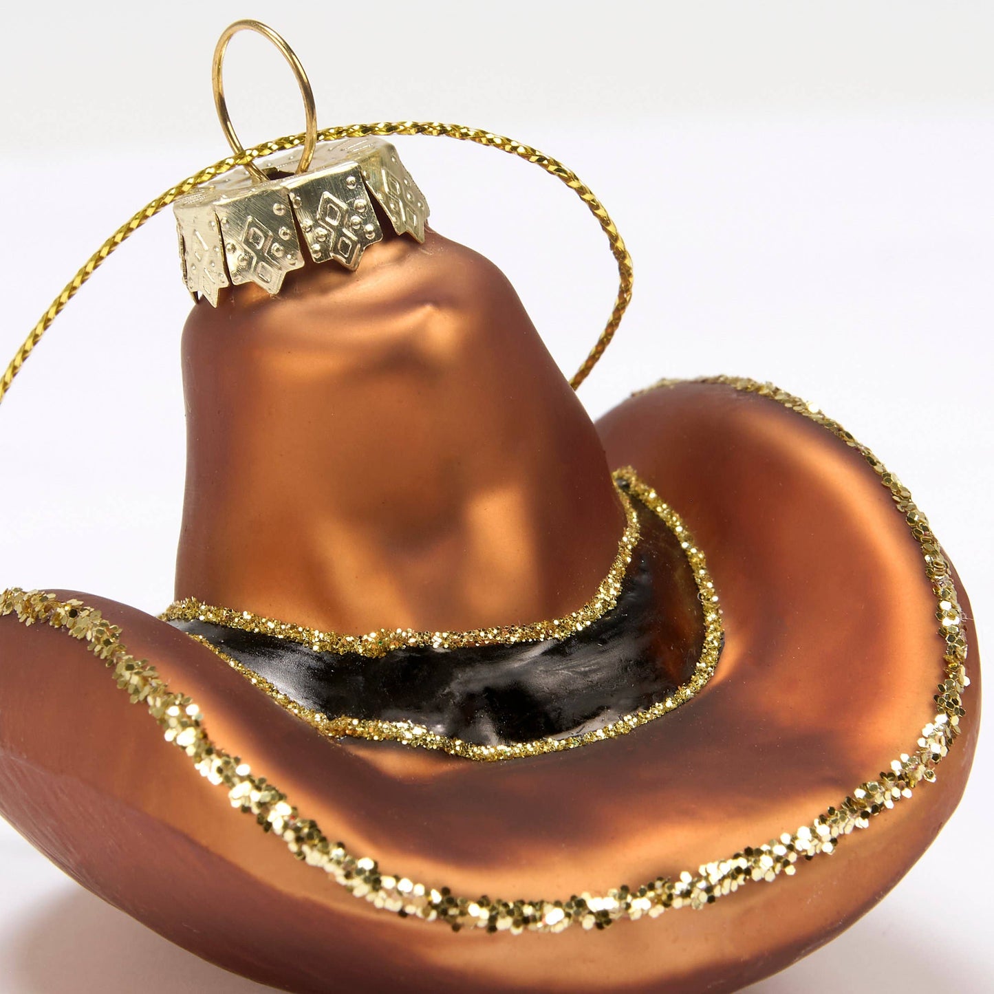 Glass Cowboy Hat Ornament