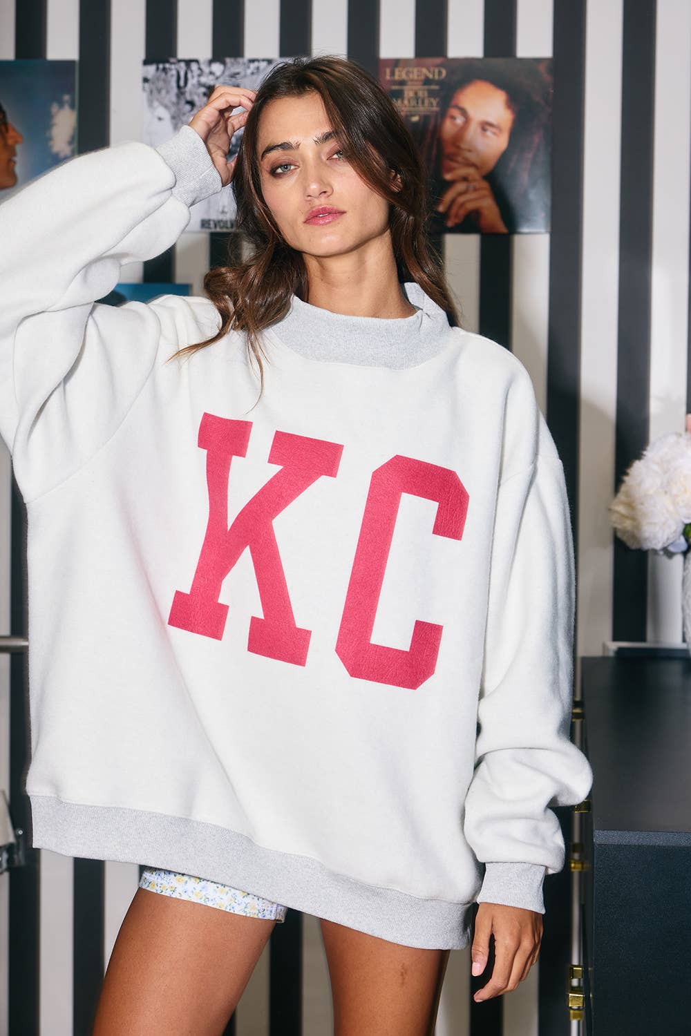 'KANSAS CITY&KC' Reversible Sweatshirt