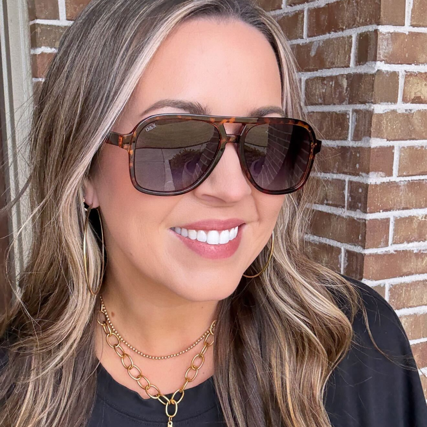 Dax - Cruz - Unisex Aviator Sunglasses – Polarized Hair-Friendly