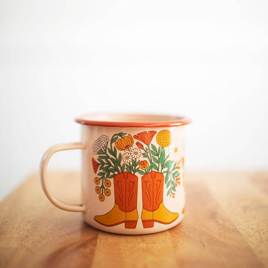 Enamel Cowboy Coffee & Camp Mug