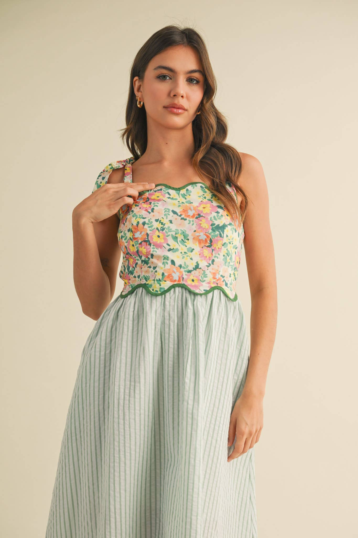 Mixed Print Maxi