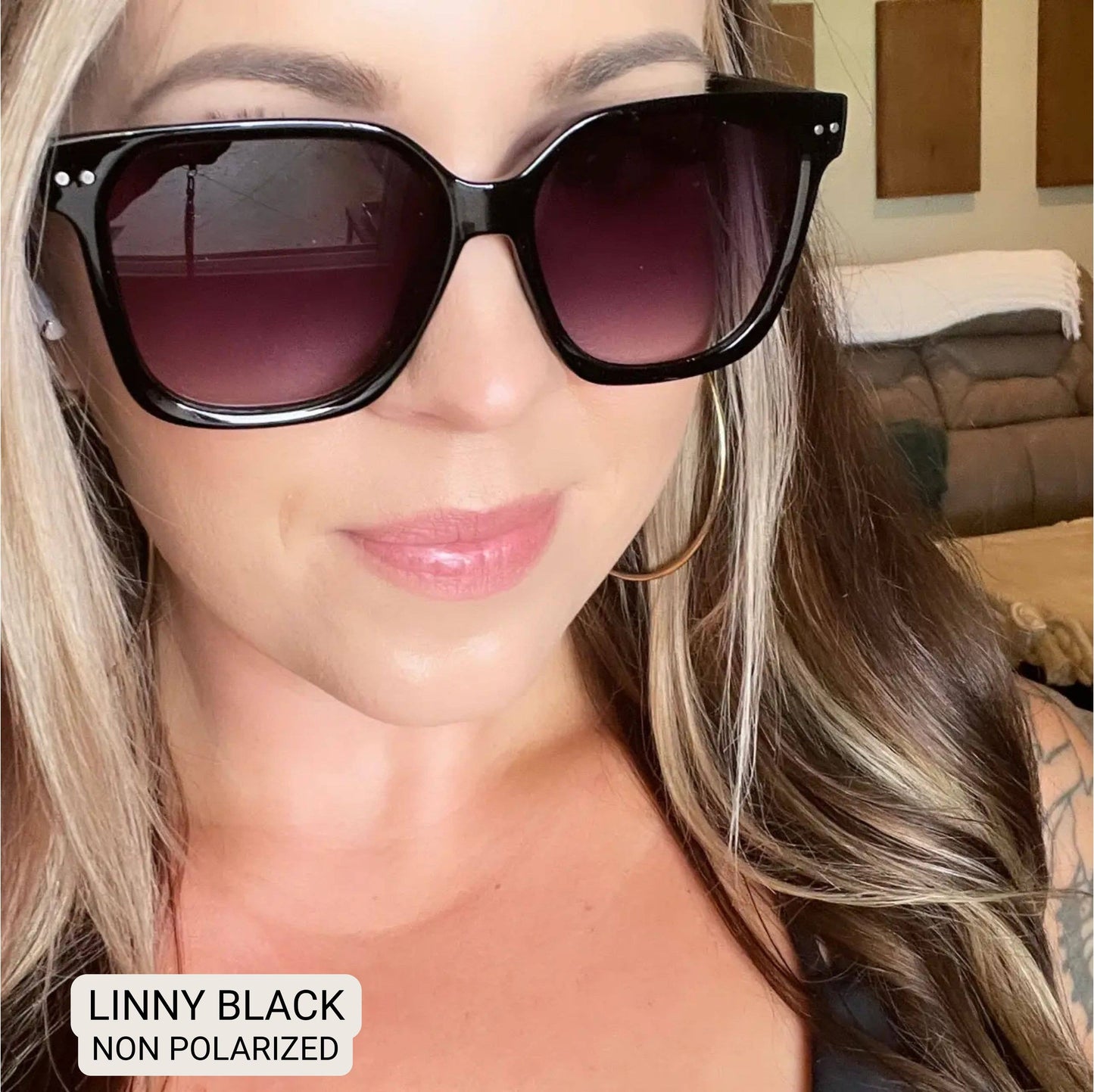 DAX - Linny - Women's Oversized Horn Frame Sunglasses