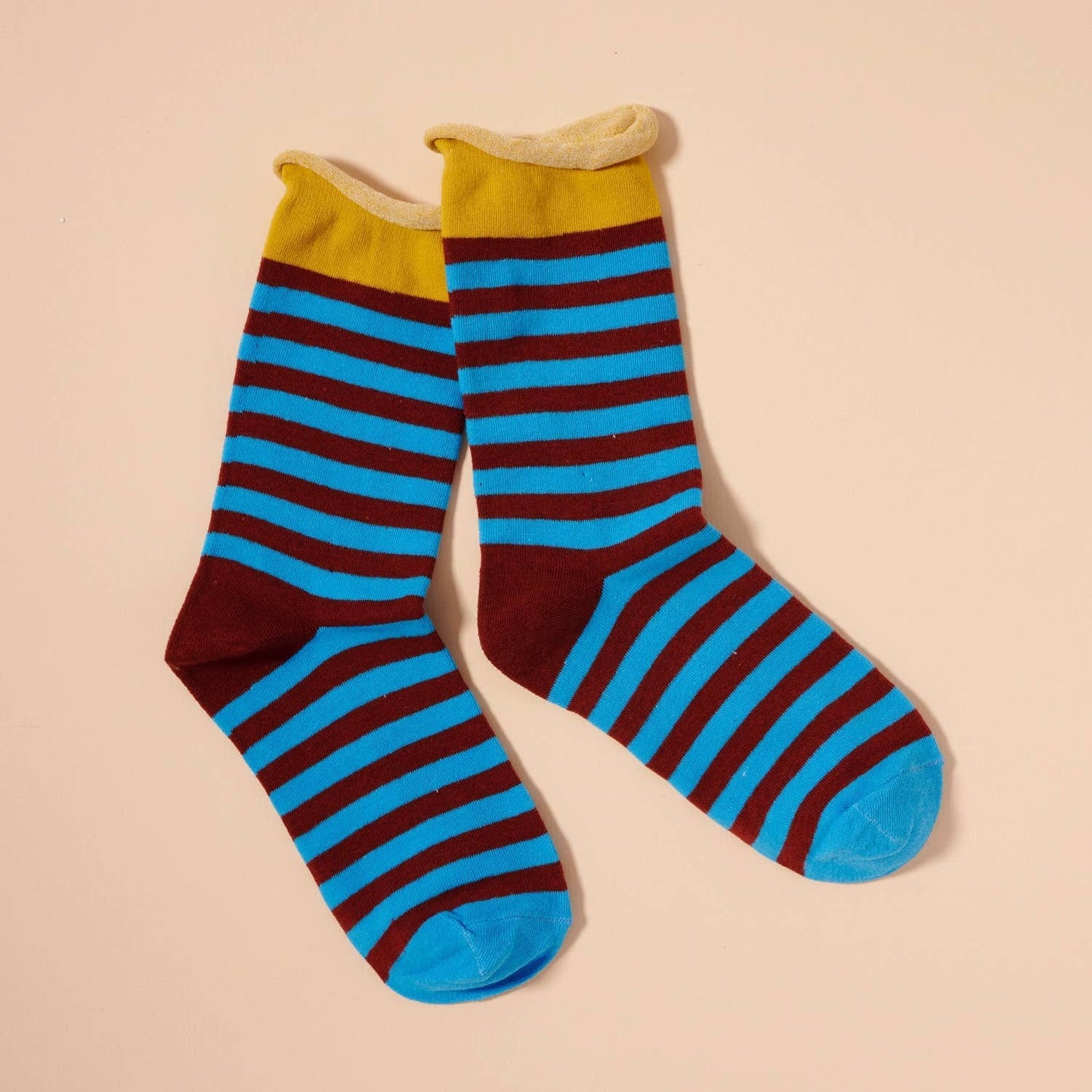 Colorful Striped Crew Socks