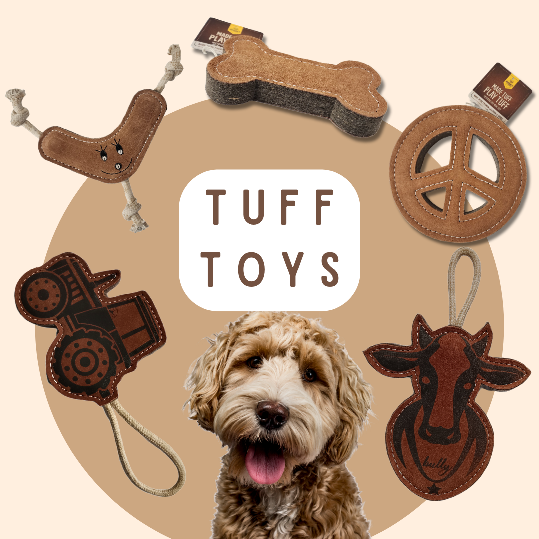 TUFF TOYS Leather Dog Toys